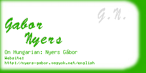 gabor nyers business card